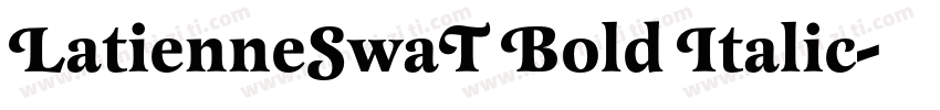 LatienneSwaT Bold Italic字体转换